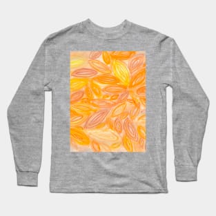 Bright Summer Leaves, orange yellow gold red Long Sleeve T-Shirt